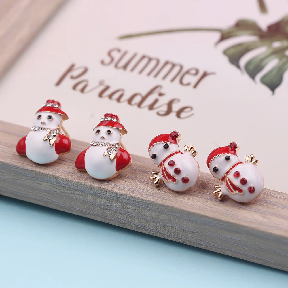 Милый дневной Санта Клаус Снеговик Милая елка колокольчик ювелирные изделия