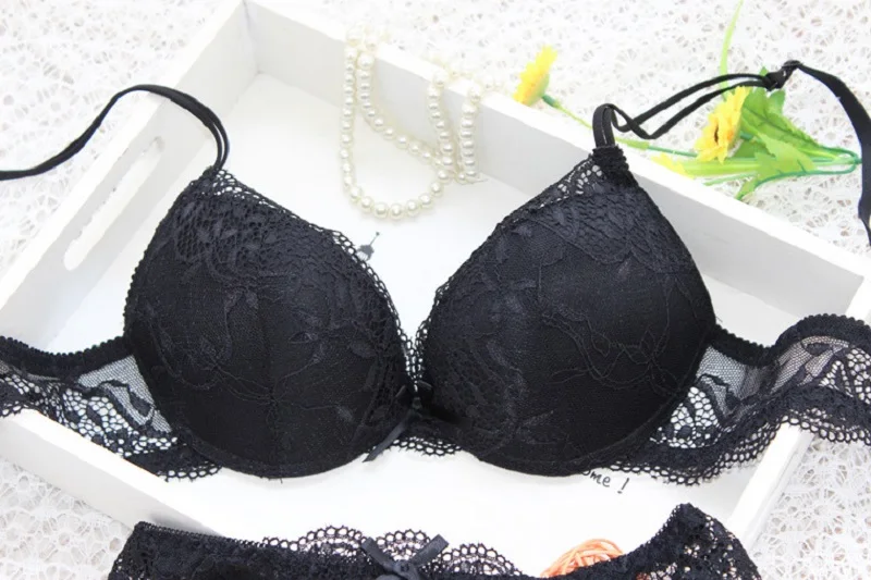 New Selling Sexy Lace Top Floral Decoration Plunge 3/4 Cup Lenceria 70B 75B 80B Cream-White Purple Blue Black Wine-Red HGBS0011 | Женская