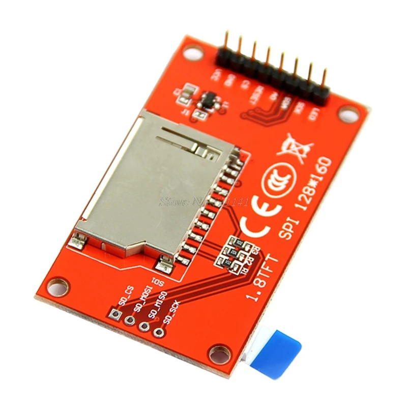 1 8 &quotСерия 128X160 SPI TFT ЖК-модуль Дисплей PCB адаптер питания IC SD Разъем Dropship |