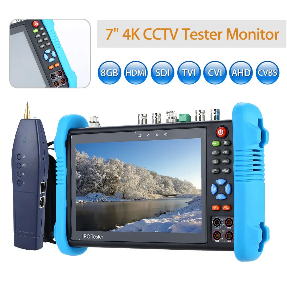 SEESII 7 &quot4 к 8 Гб TVI CVI AHD HD SDI/EX SDI камера мультиметр PTZ POE Тест CCTV IP тест er монитор wifi HDMl