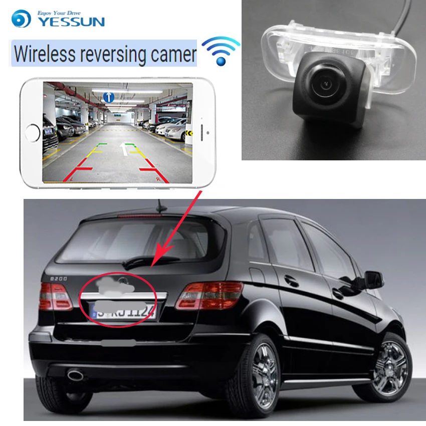 YESSUN для Mercedes Benz B Class MB W245 B200 B180 B170 160 парковочная камера VisionLicense Plate беспроводная