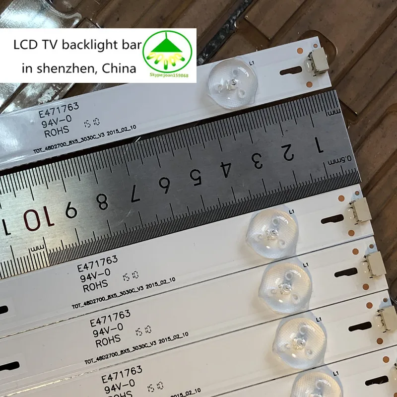 8 шт./партия, хорошее качество светодиодный Подсветка для TCL B48A858U B48A538 свет бар 4C-LB4805-HQ4 48HR330M05A1 V2
