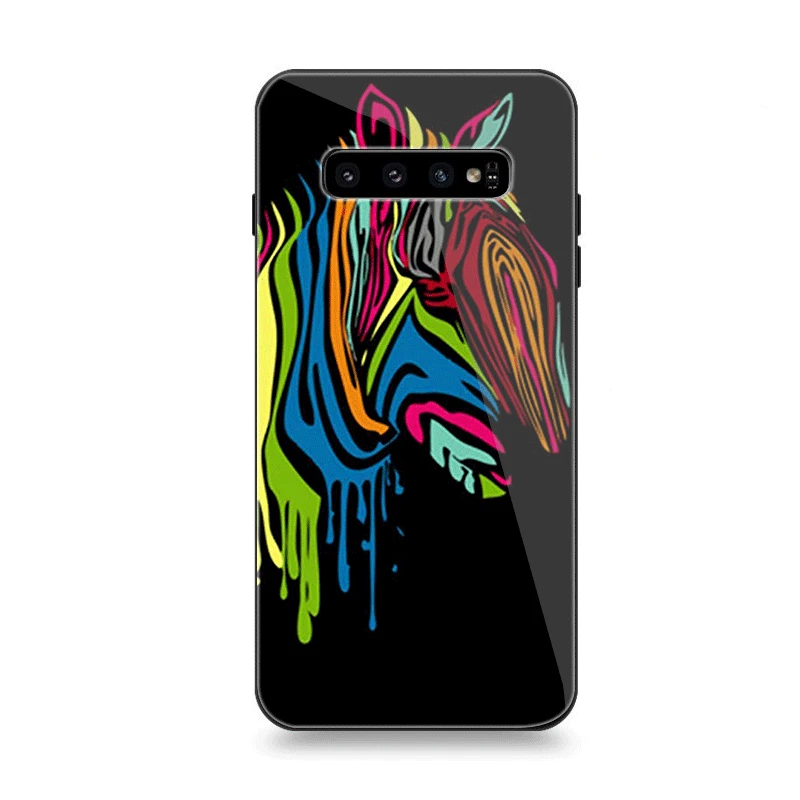Чехол для телефона стекло Samsung A40 A50 A10 A20 A30 A60 A70 S10 S7 Edge S8 S9 Plus Note 8 9 чехол черная