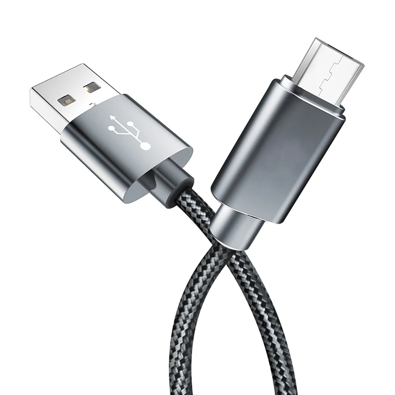 Металлический плетеный кабель Micro USB 25 см 1 м 5 микро для зарядки и передачи данных