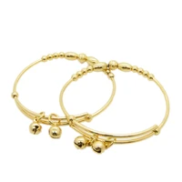 lovely expendable bangle yellow gold filled childrens bangle dia 50mm with bells