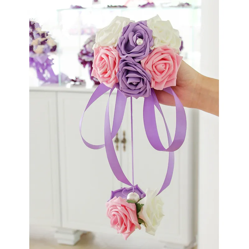 Роскошная подвеска в виде сердца из ПЭ розового жемчуга Свадебный праздник