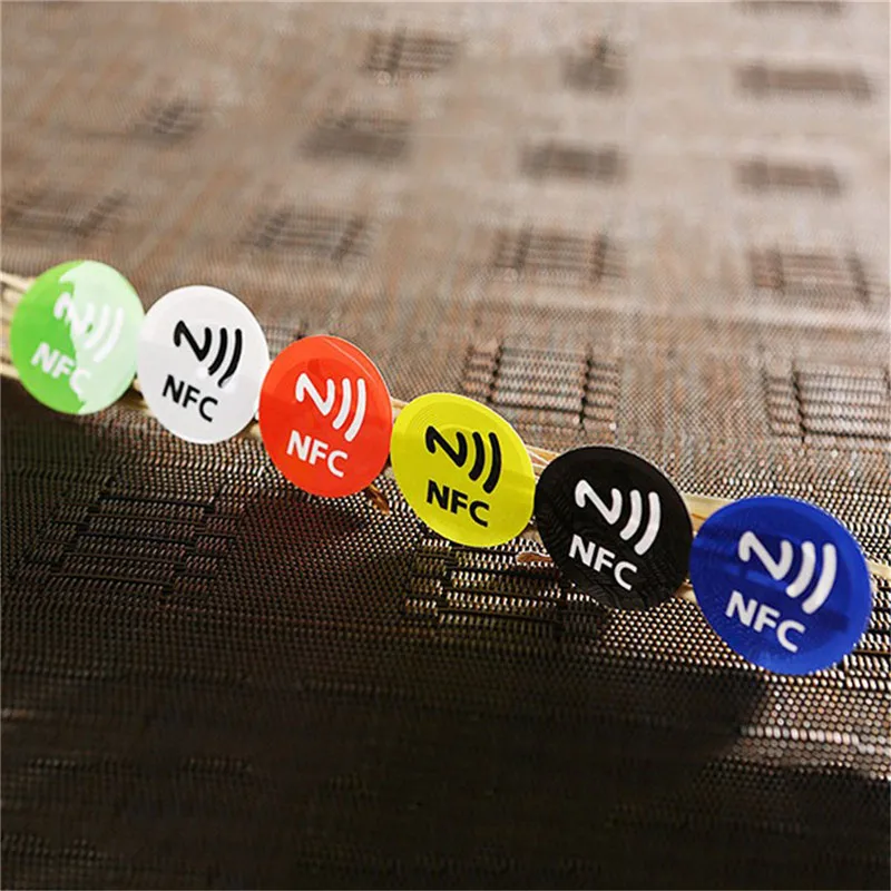 (6 шт./лот) NFC метки наклейки NTAG213 RFID Клейкая Этикетка универсальные этикетки Ntag213
