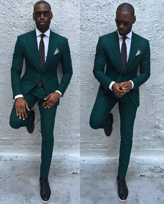 

Gwenhwyfar Dark Green Slim Men Suits 2017 Handsome Wedding Groomsmen Groom Tuxedos Party Prom Business 2 Piece(Jacket+Pants+Tie)