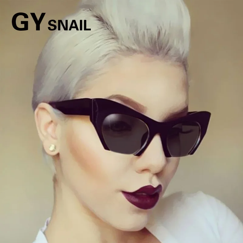 Женские солнцезащитные очки GY snail винтажные брендовые дизайнерские кошачий глаз