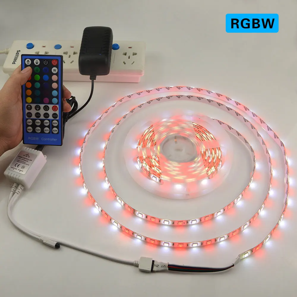 Водонепроницаемая светодиодная лента RGB RGBW RGBWW 5050 SMD 12 В постоянного тока 5 м IP20/IP65