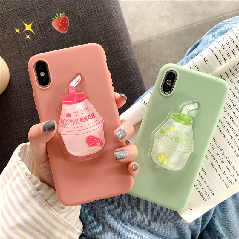 Ainike Cute 3D Summer Drink Milk Toy Liquid Squishy Soft TPU Phone Case For Samsung Galaxy J3 J710 J530 J4 J6Plus C8 ON7 J2Prime |