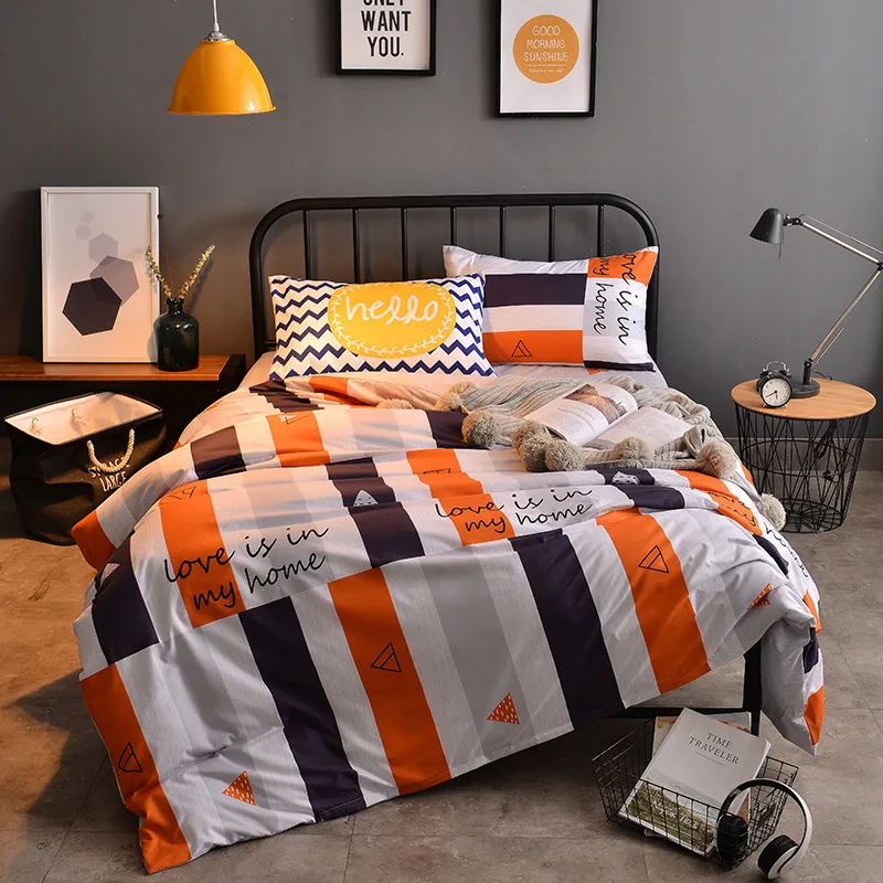 Geometric Pattern Bedlinen 1.5m 1.8m 2.0m 2.2m 2.3m Bedsheet Bed Linen Suit 3/4 pcs Bedding Set Full King Queen Size Duvet Cover |