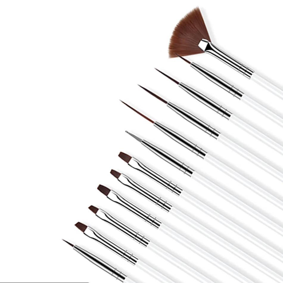 ROHWXY 12 шт. акриловая кисть для дизайна ногтей резьбы по цветку гелевая ручка УФ