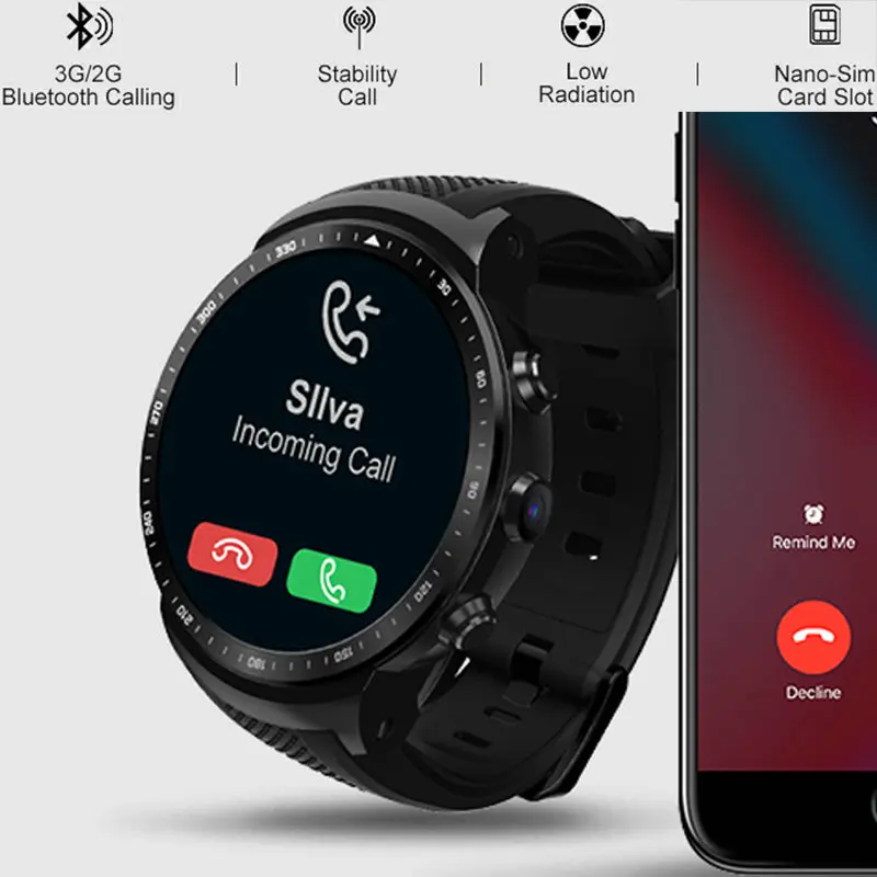 Zeblaze Thor PRO Android Смарт часы для телефона спортивный браслет 2MP камера пульсометр