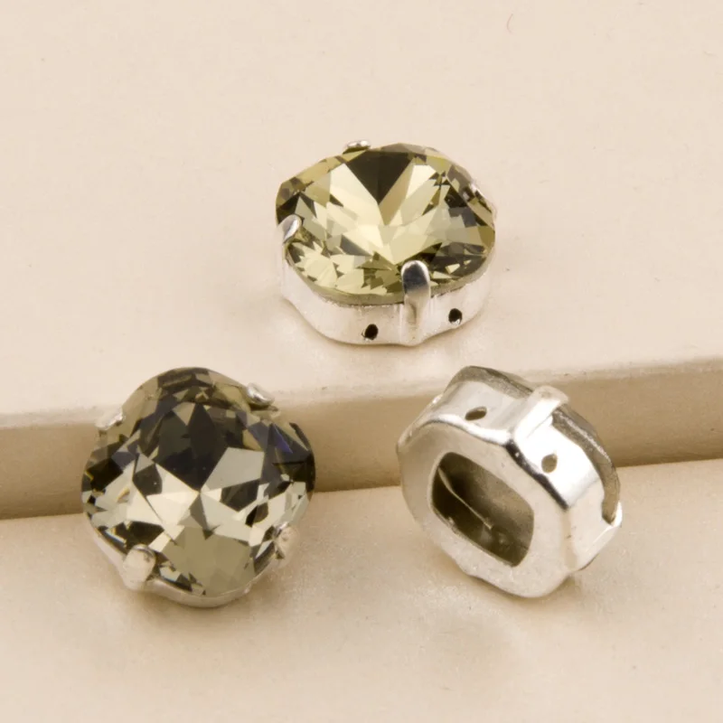 YANRUO #4470 All Sizes Black Diamond Cushion Cut Strass Glass Loose Beads Crystal Setting Point Back Fancy Stones | Дом и сад