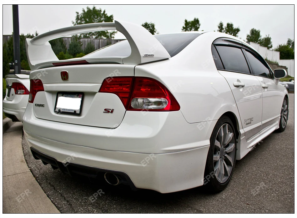 FRP диффузор для Honda 8th Gen Civic SI Mugen, задний диффузор из стекловолокна(только Civic FA USDM), комплект для тела, гоночная отделка, часть для Civic