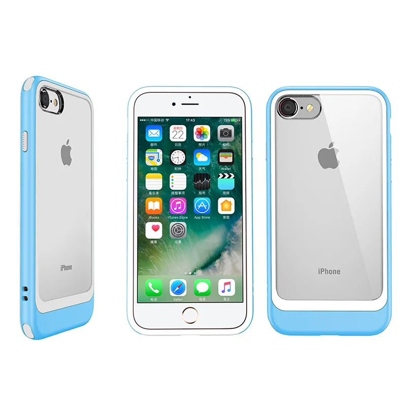 For iPhone 8 Plus Clear Case Luxury Shockproof Protect Hybrid Hard Rubber Impact Skin Armor Phone Cases for 7 |
