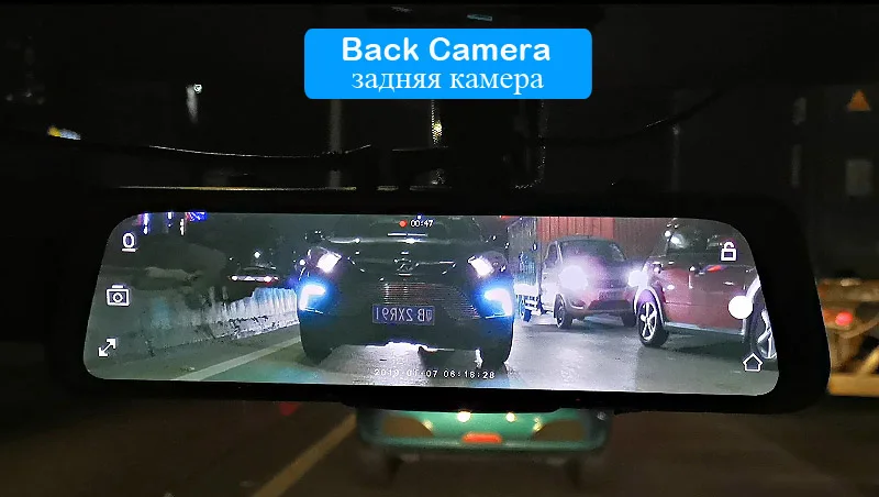 XCGaoon 10 дюймов Автомобильный видеорегистратор с сенсорным экраном зеркало заднего вида видеорегистратор спереди и сзади Камера двойной 1080P видео в формате Full HD Регистраторы