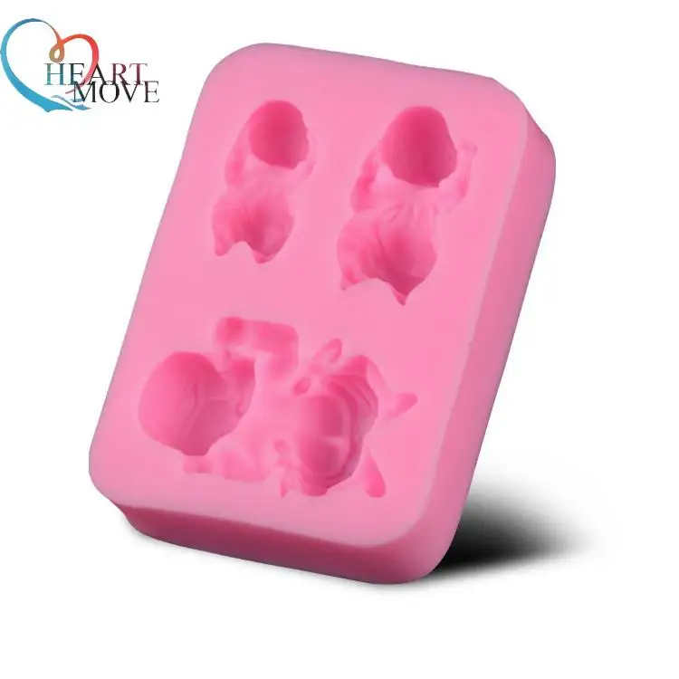 HEARTMOVE Diy силиконовая форма в виде елки три симпатичных 3D Детские шоколадная Форма