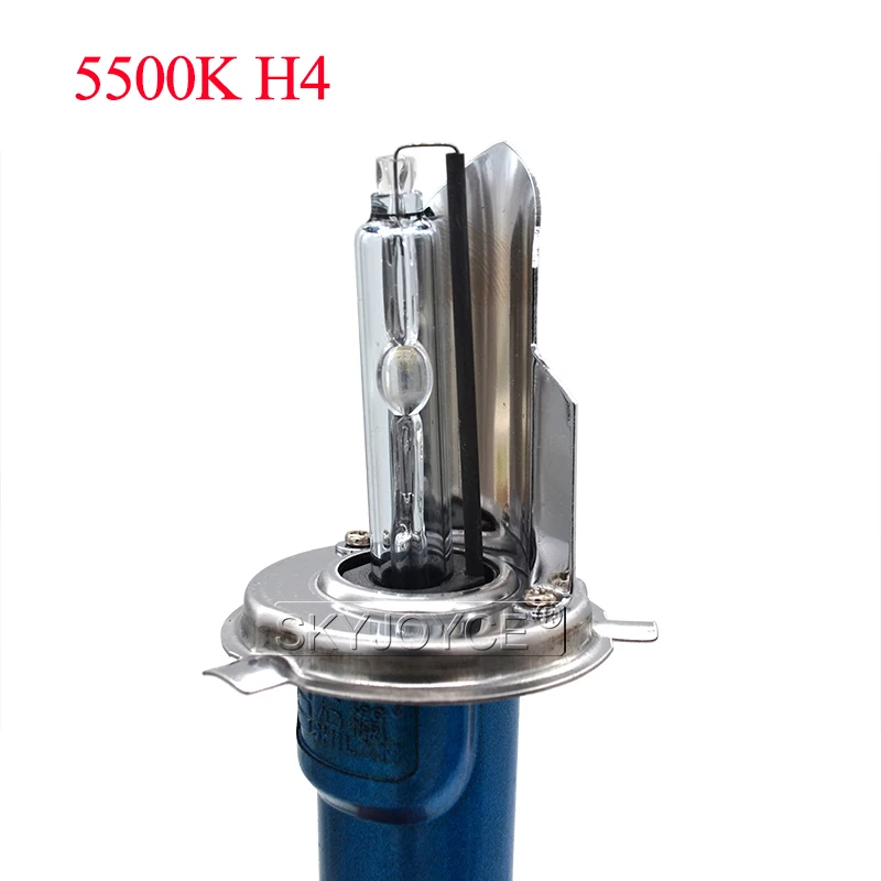 SKYJOYCE высокая яркость 5500 к Ксенон H4 Биксенон HID лампы 35 Вт 55 Вт Автомобильная фара H4 Высокий Низкий Луч качели лампы для H4 ксенон HID комплект