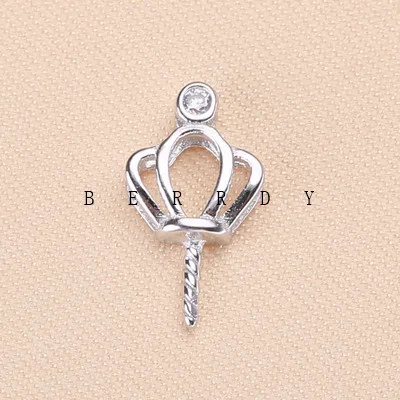 MIX STYLE 925 Sterling Silver Party Pearl Pendant Necklace Pendant Setting Findings Jewelry Parts Fittings Women Accessories