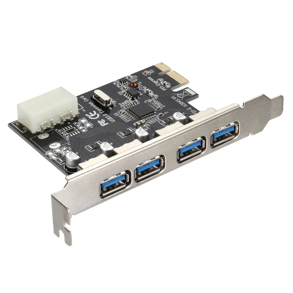 

PCI-E PCI Express to 4 Ports USB 3.0 Hub Controller Card Adapter UY8