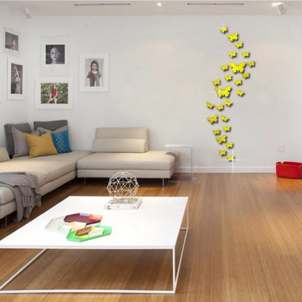 Зеркальная настенная наклейка съемная сделай сам 3D зеркала Виниловая на стену