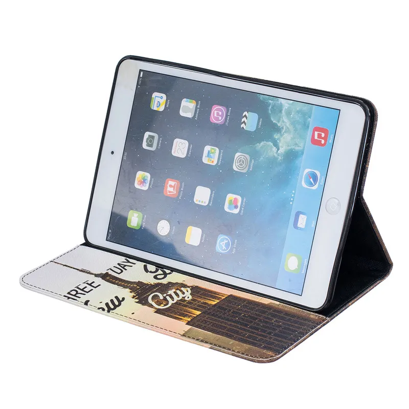 Чехол с изображением башни силиконовый кожаный чехол для Apple Ipad mini 1 2 3 откидная