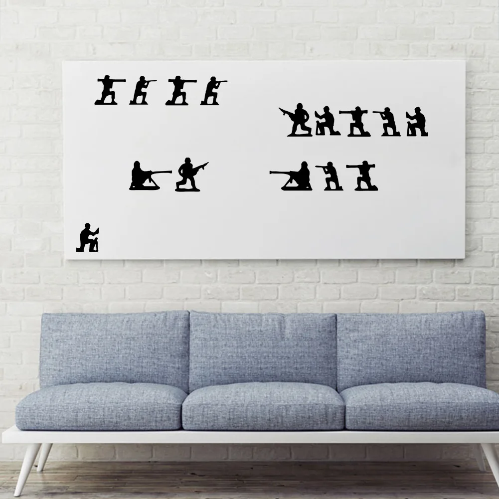 Военные армейские литтовые солдатские настенные наклейки с оружием для