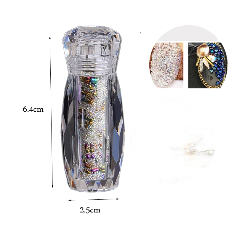 New 3D Nail Art Decorations 5 Color Acrylic Beads Shiny Charm Rhinestones Decoration DIY UV Gel Polish Nails Manicure Tools | Красота и