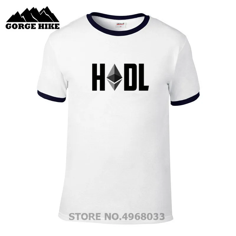 Биткоин HODL эфириум крипто логотип футболки Cryptocurrency is The Future Мужская футболка с