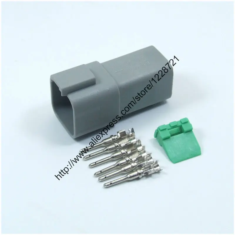 Комплект 6-контактных гнездовых разъемов для проводов комплект из штекерного разъема, DT04-6P, в комплекте с Wedgelocks и обжимным терминалом для лодок