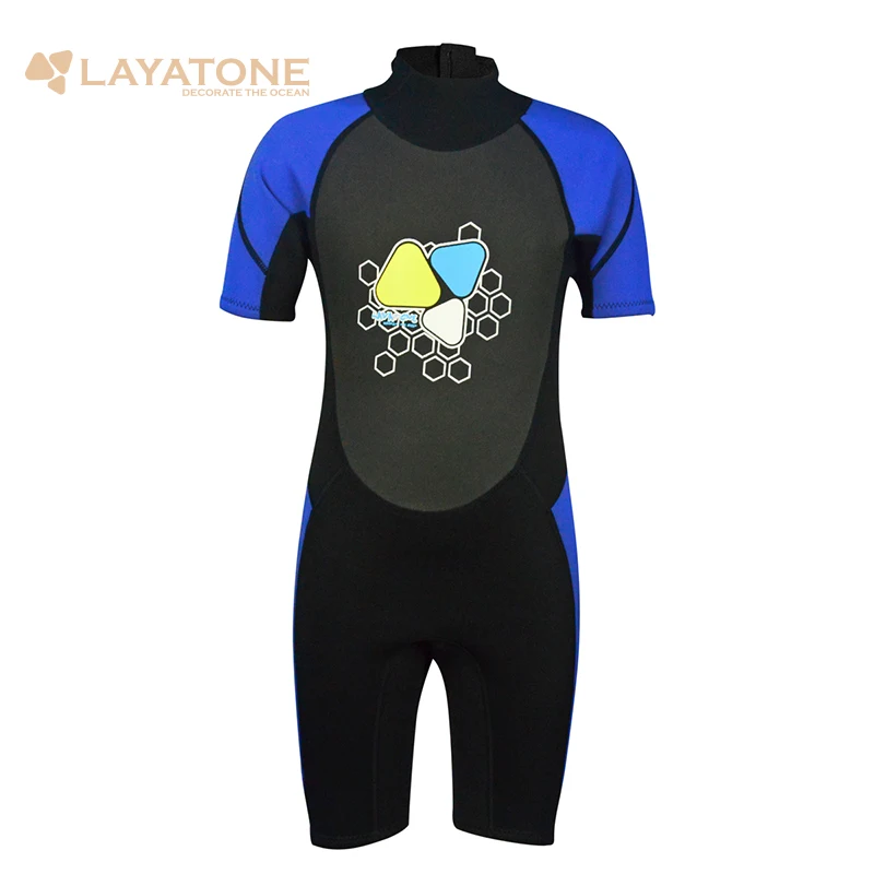 LayaTone 2 мм короткий неопреновый гидрокостюм для детей, купальный костюм для всего тела, костюм для дайвинга, детский купальник для плавания, серфинга, дайвинга, короткие штаны