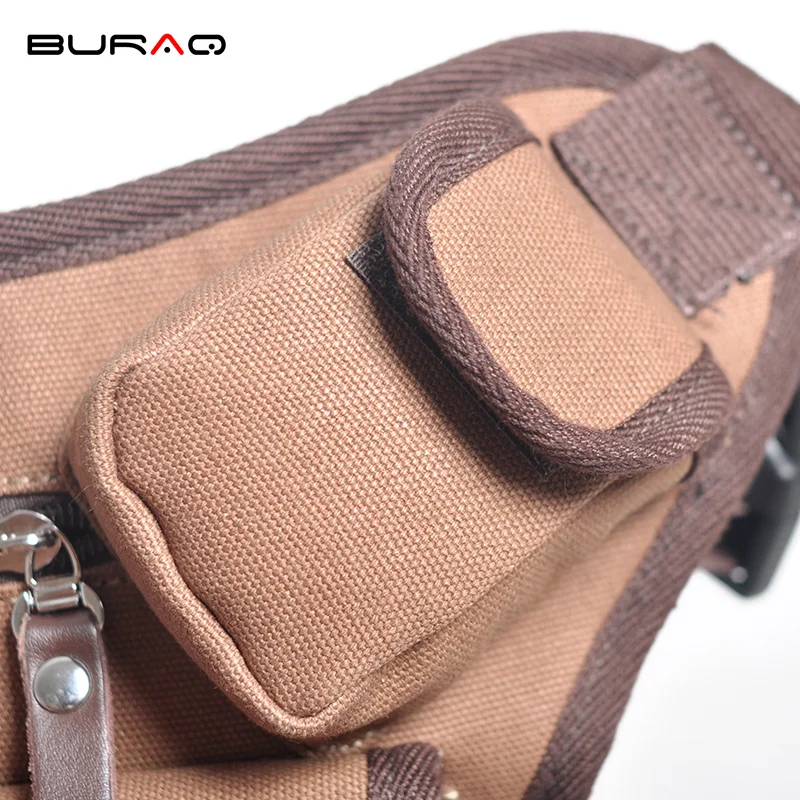 Новый Для мужчин холст падения нога сумка талии поясная ремень Хип бум Военная