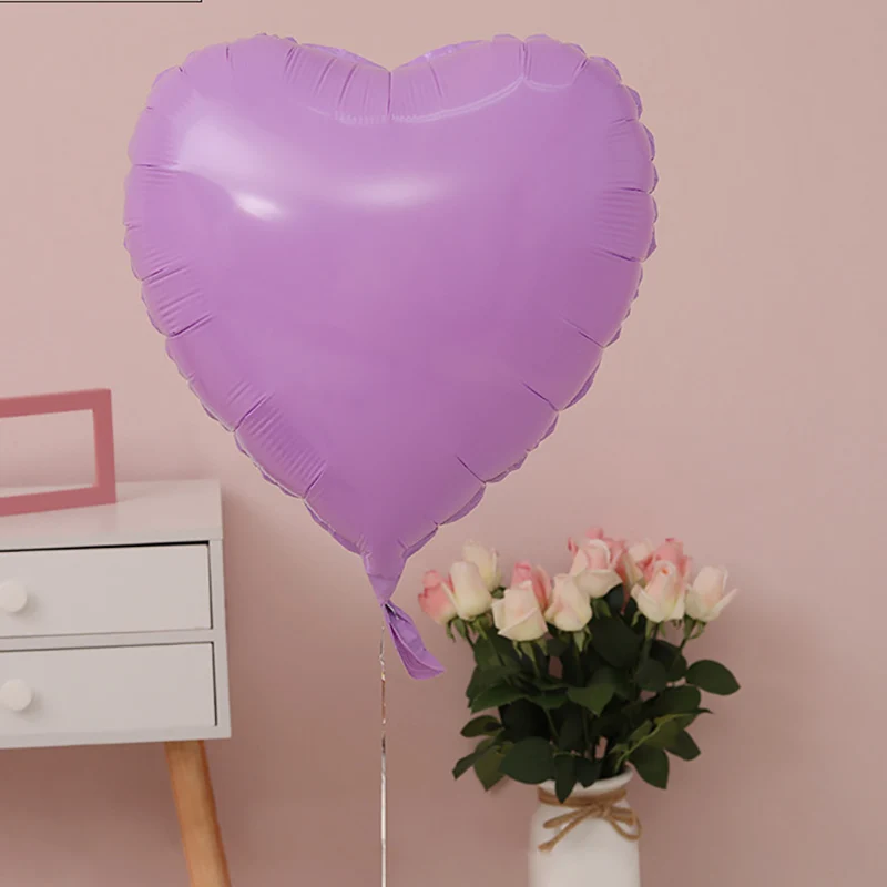 Purple heart shape 5 шт. 18 дюймов Гелиевый шар Звезда Сердце Форма свадьба большие алюминиевые фольги Воздушные шары праздничные украшения надувной подарок - Цвет: Purple heart shape