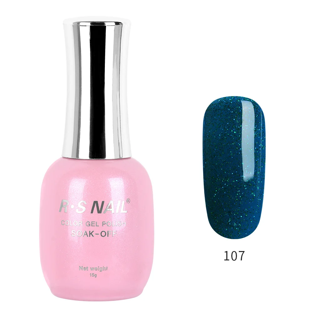 RS Гель-лак для ногтей Seires 120 цветов#061-120 УФ светодиодный Гель-лак Esmalte Permanente Vernis Полупостоянный 15 мл(2 - Цвет: 107