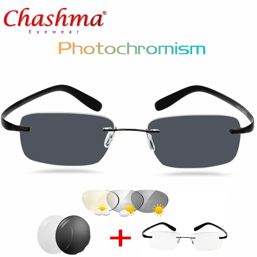 Титановые солнцезащитные очки для чтения с фотохромом, мужские очки для дальнозоркости с диоптриями, очки для пресбиопии