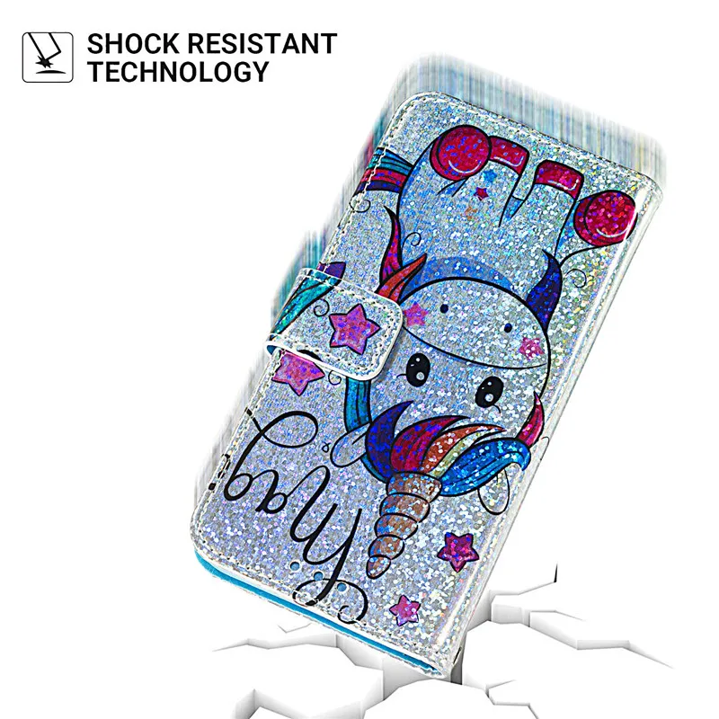 

Wekays Cartoon Unicorn Glitter Leather Flip Fundas Case For Samsung Galaxy S8 Plus S9 Plus S10E S10 Lite S10 Plus Cover Cases