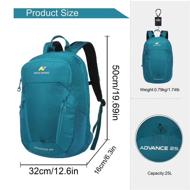 NEVO RHINO 25L водонепроницаемый мужской рюкзак унисекс дорожная сумка походный открытый альпинистский походный рюкзак для мужчин