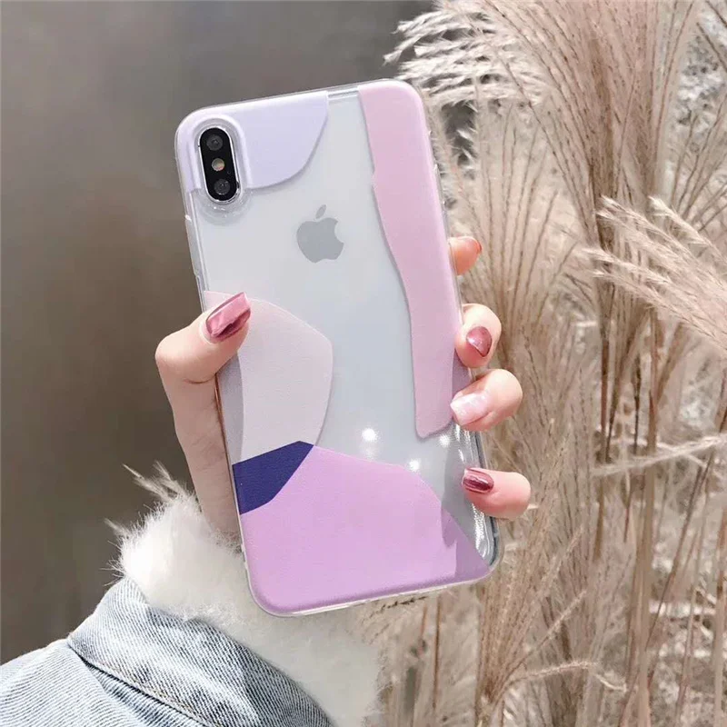 Абстрактный Прозрачный Женский чехол для iPhone 7 8 plus 11 Pro, мягкий ТПУ чехол для iPhone xsmax xs xr x, прозрачный силиконовый чехол для телефона s 10