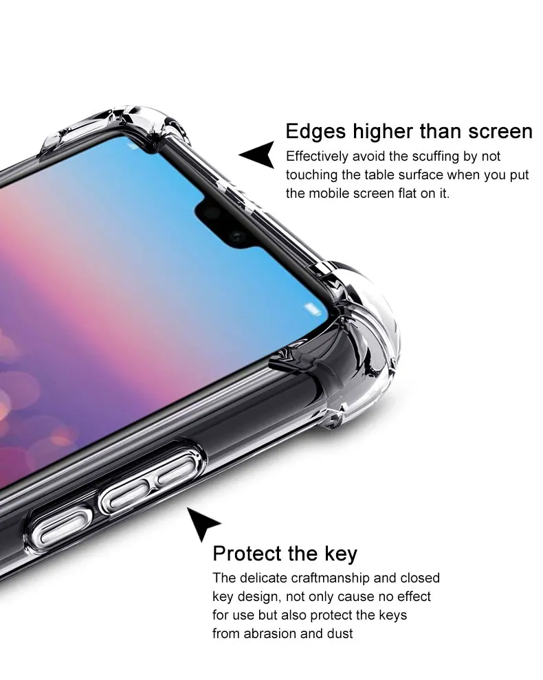 Чехол с "воздушной подушкой" huawei Honor View 30 20 20s 9X P30 P20 mate 30 20 Lite Nova 5T Pro прозрачный мягкий ТПУ противоударный чехол-накладка