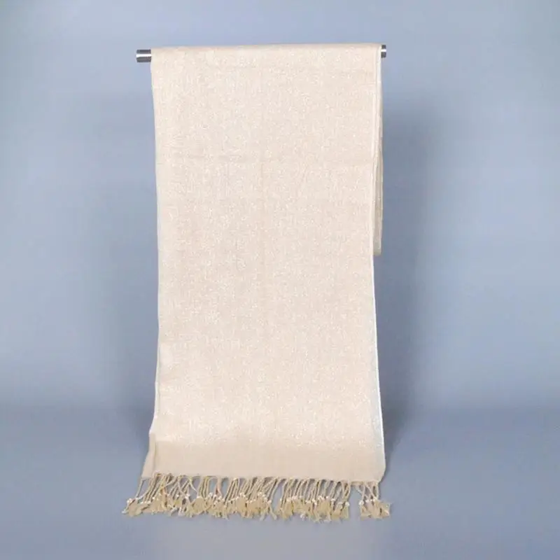 Шарф шаль из хлопка 170*60 см женский шарф с кисточками и блестящий длинный хиджаб