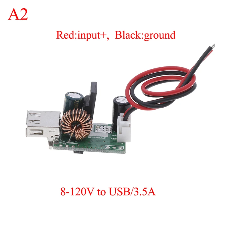 1 шт. DC понижающий преобразователь 120 в 96 84 72 60 48 36 В до 5 12 24 USB питание с длиной
