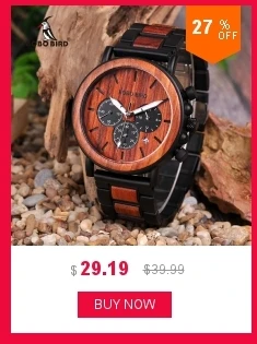 BOBO BIRD мужские деревянные часы relogio masculino с черным циферблатом кварцевые наручные часы мужские классические роскошные Брендовые Часы V-H05 Прямая поставка