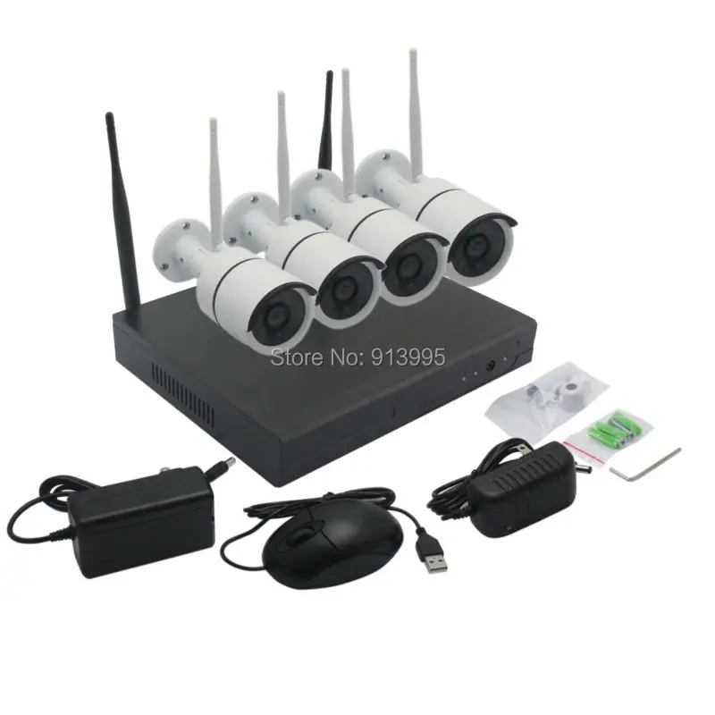 720P ip камера комплект 4ch NVR onvif HD беспроводная уличная Водонепроницаемая cctv ИК