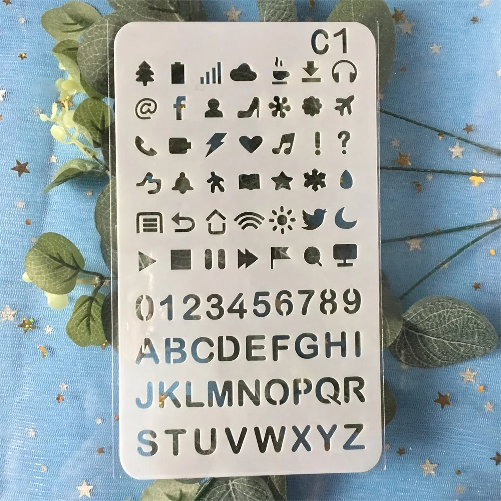 1 шт. А6 Алфавит значок DIY наслоения трафареты настенная живопись раскраска для