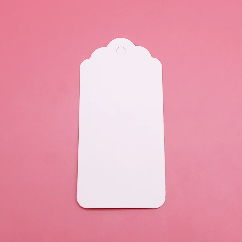 Wholesale White Scallop Blank Cardstock price Tag Hang tag Retro Gift Place Card 500pcs/lot Free shipping | Дом и сад