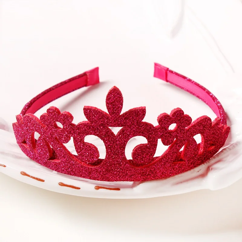 Корона принцессы ободок цветок блеск фетр в винтажном стиле Цвет золотистый