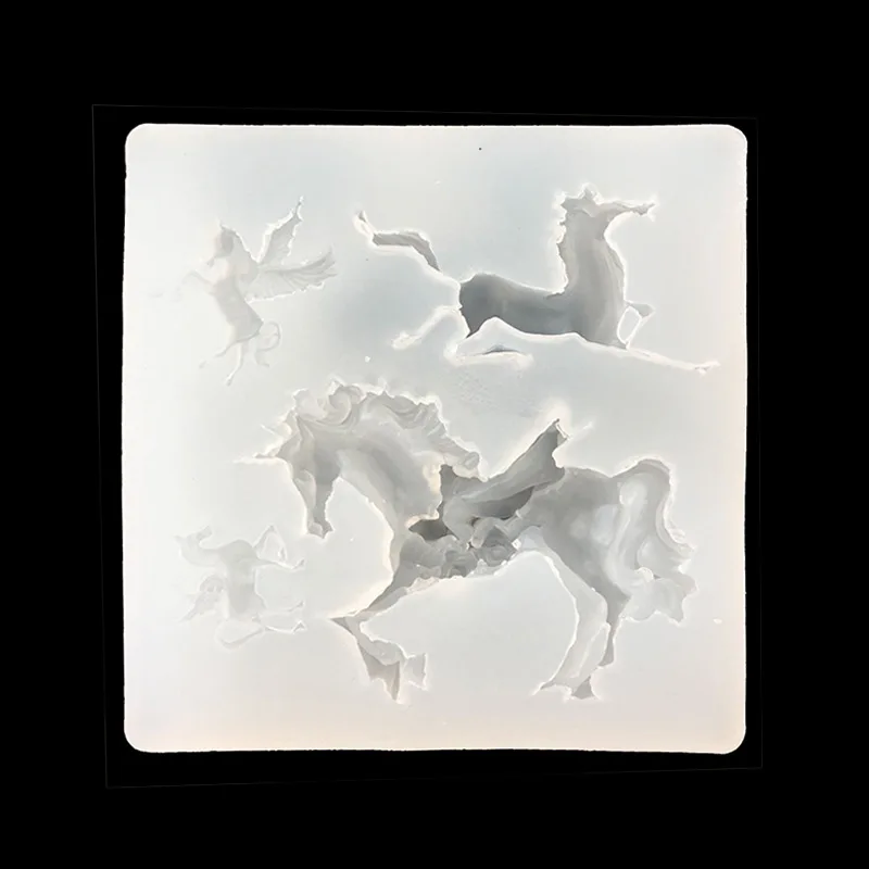 

4 shape Horses Greek DIY Jewelry making Silicone Mould, Sugarcraft, Cake Toppers Food Safe