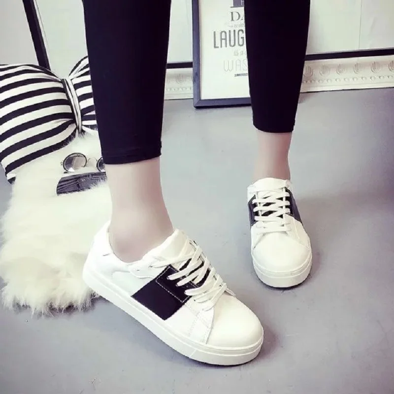 Повседневная Обувь Женщины 2016 Новая Мода Горячие Продажа Зашнуровать Дышащий